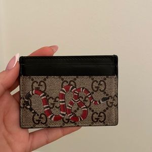 Authentic Gucci Kingsnake Supreme Card Holder